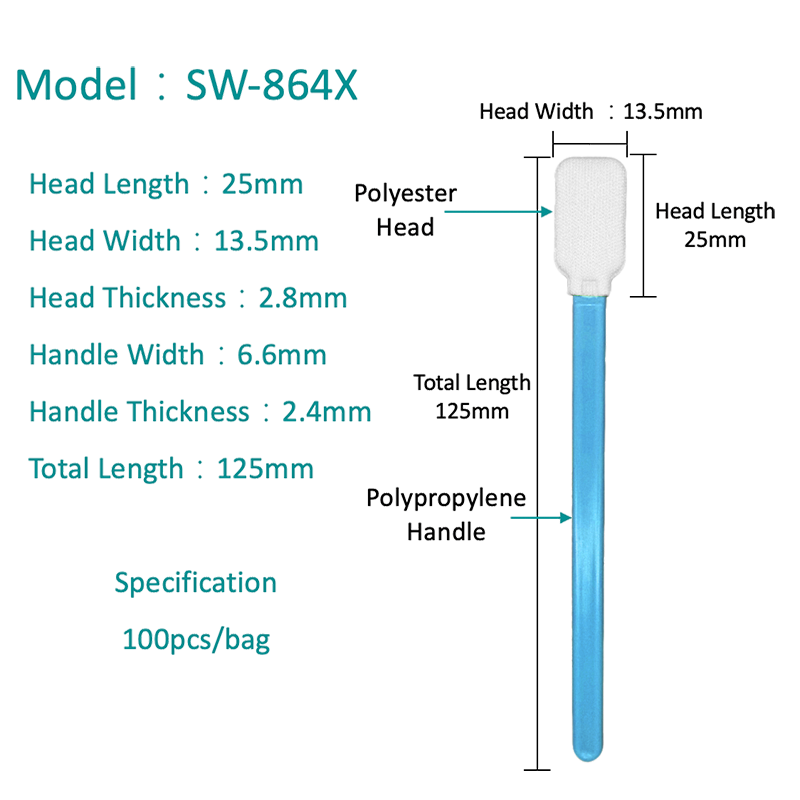 SW-864x Wide Head Atistatico Clean Swab di alta qualità